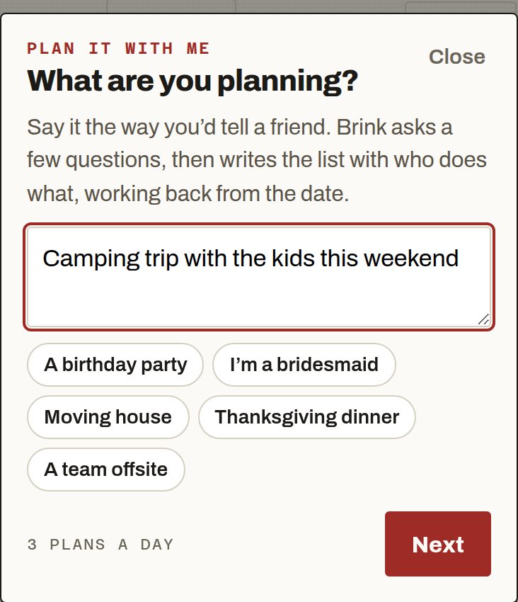 What are you planning? Camping trip with the kids this weekend. Next.